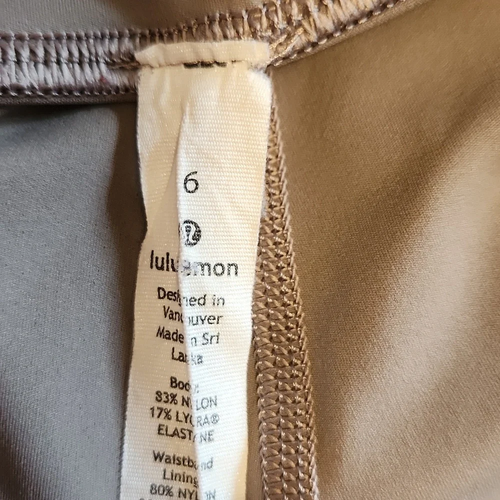 lululemon athletica Speed Wunder Gray & White Colorblock Leggings Women's Size 6